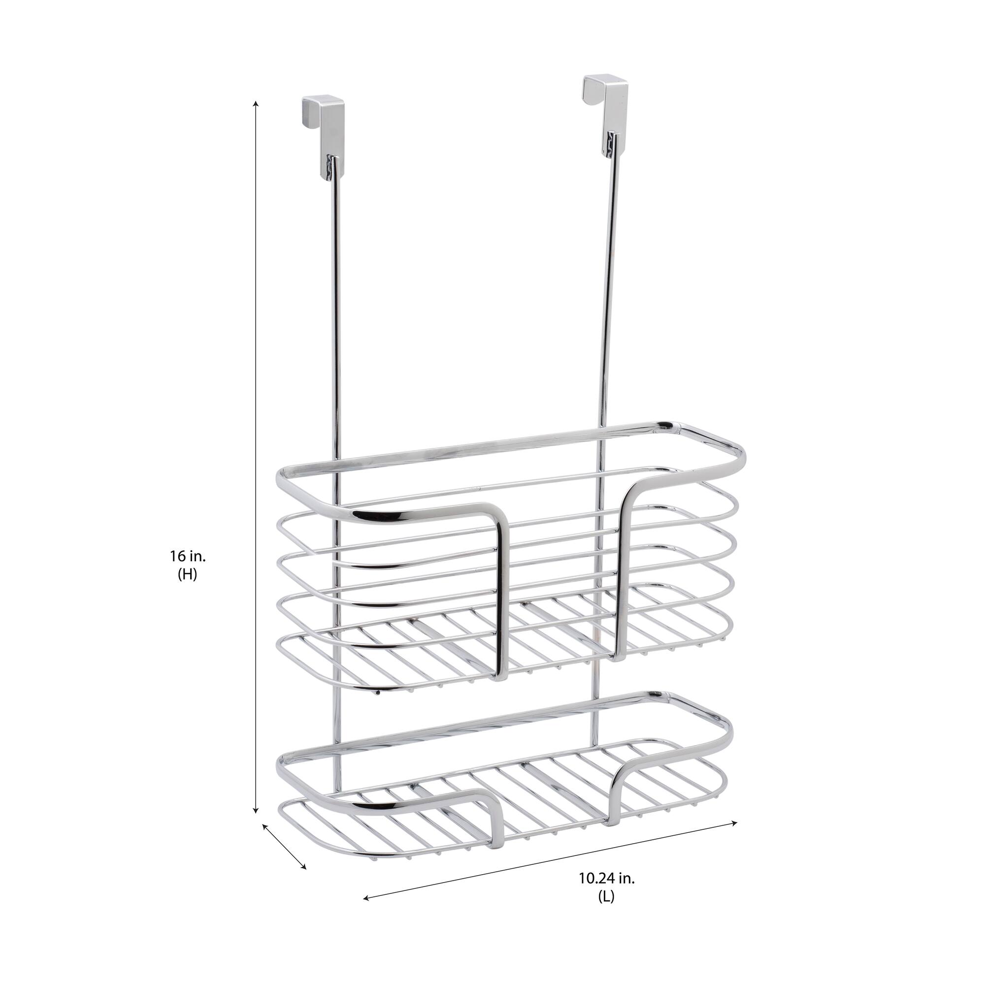 Kitchen Details Chrome 2-Tier Over the Cabinet Organizer